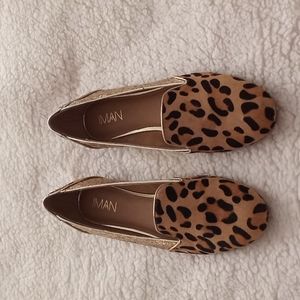 Iman leopard print loafers